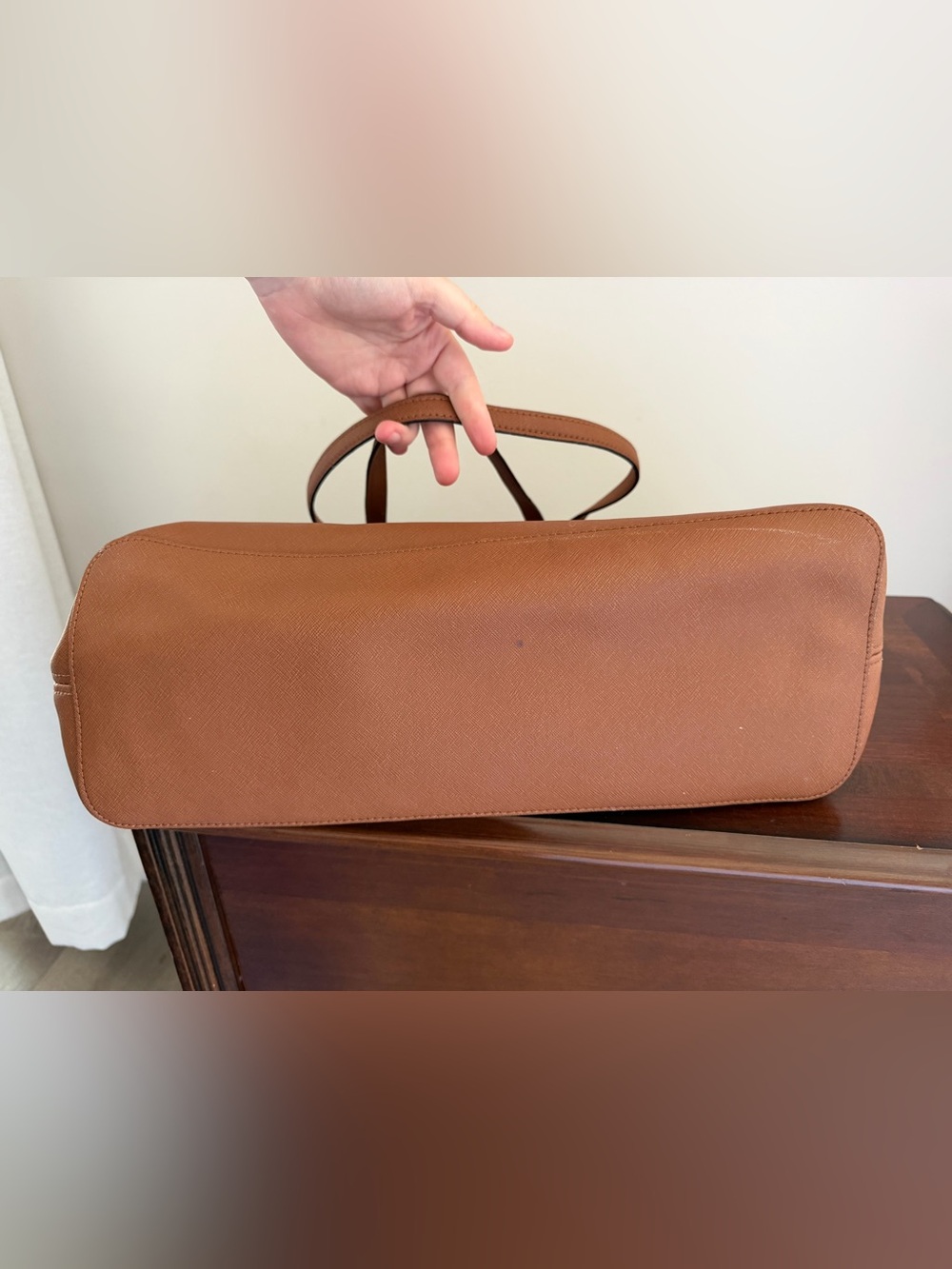 Michael Kors Large Cognac Leather Tote - Picture 6 of 9